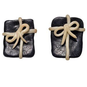 Handmade Gift Wrapped Chocolates Icing Bow Earrings Fashion Jewelry Women